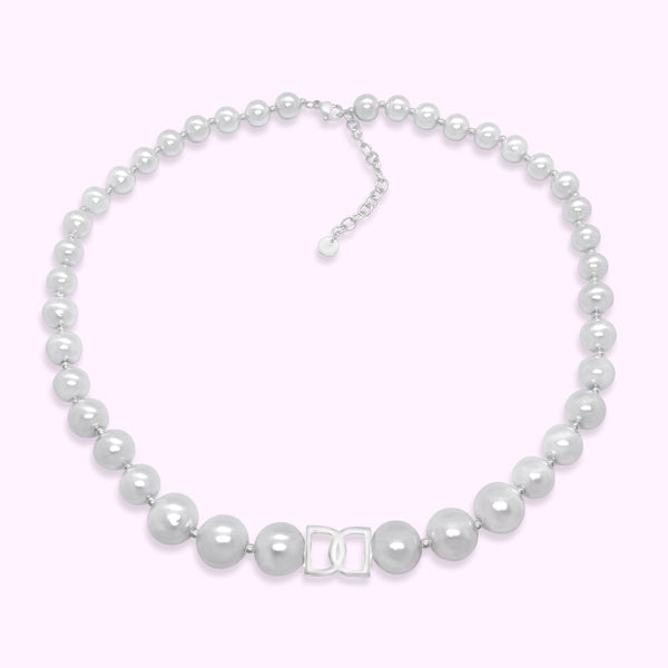 Pearl choker necklace Silver - Limited